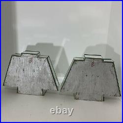 Vintage Art Deco Style Wall Sconces Mirror Book Ends