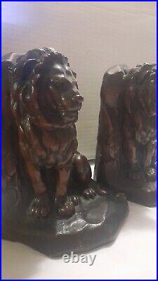 Vintage Bookends Jennings Brothers Lion and the Mouse C Vieth