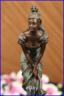 Vintage Bronze Bookend Sculpture Art Deco Figurine Sign Art Figure Marble Milo