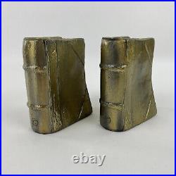 Vintage Frankart Pair of Brass Bookends Art Deco Books B 406 Heavy Well Crafted