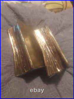 Vintage Frankart Pair of Brass Bookends Art Deco Books B 406 Heavy Well Crafted