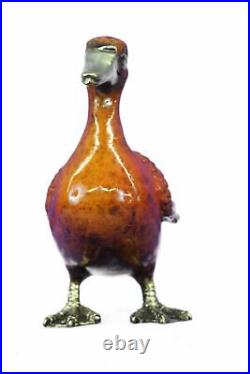 Vintage French Art Deco DUCK bookend Book End bird bronze painted Sculpture FF
