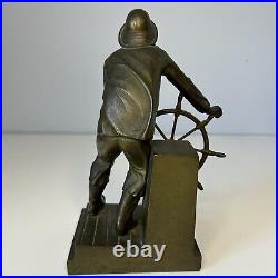 Vintage Jennings Bros Fisherman's Bronze Bookend/Statue by Leonard Craske 2653