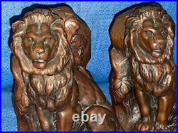 Vintage Jennings Brothers Lion and the Mouse Bookends C Vieth