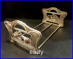 Vintage Judd Expandable Book Rack / Bookends / Solid Brass Race Car Roadster