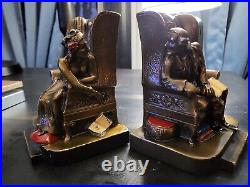 Vintage Kronheim Oldenbusch K&O Bronze Sweethearts Bookends Orig 1930's Exc Cond