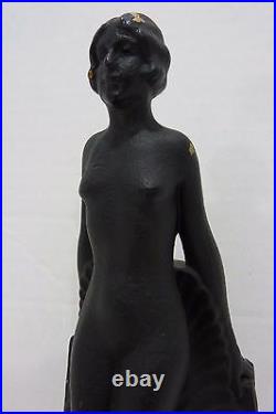 Vintage Nude Beauty Bookend Art Deco Design Lovely Lady Decorative Art Statue