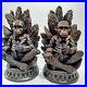 Vintage-Pair-Monkey-Palm-Bow-Tie-Bookends-Heavy-Resin-Intricate-Sophisticated-01-tf