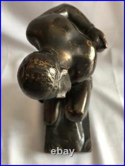 Vintage Pompeian Bronze Co Bookends Figural Roman, Olympian 4.2 Ibs Ea Art Metal