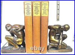 Vintage ROMAN LEGIONARY BOOKENDS produced by Pompeian Bronze Co circa 1920s