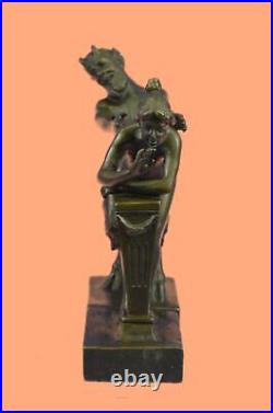 Vintage Style Bronze Art Deco Faun Satyr Bookends Sculpture By Bergman Artwork