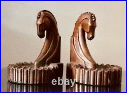 Vintage Trojan Horse Bookends Art Deco Bronze VERY NICE VINTAGE
