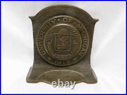 Vintage University Of Michigan Brass Bookend1940'sOnly One
